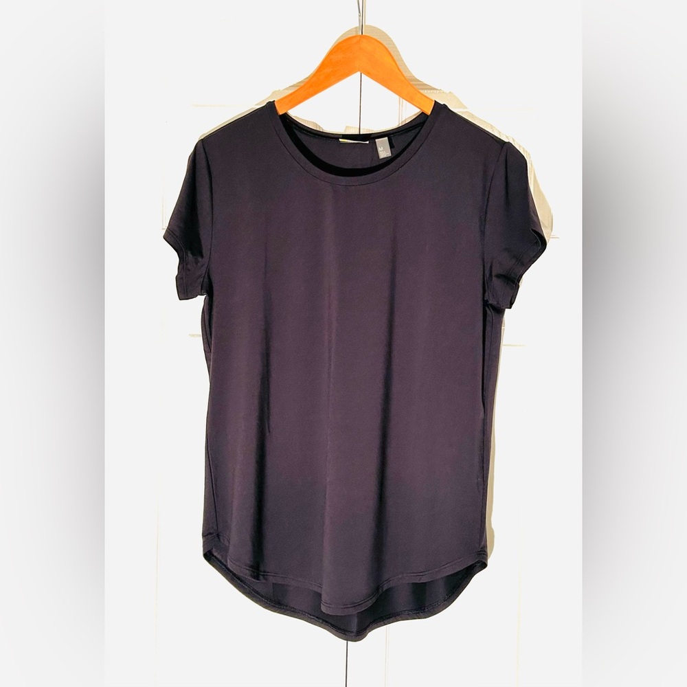 Zella Strength Performance Black  Crewneck Short Sleeve Top